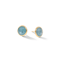Jaipur 18K Yellow Gold Aquamarine Stud Earrings, 18k yellow gold, Long's Jewelers