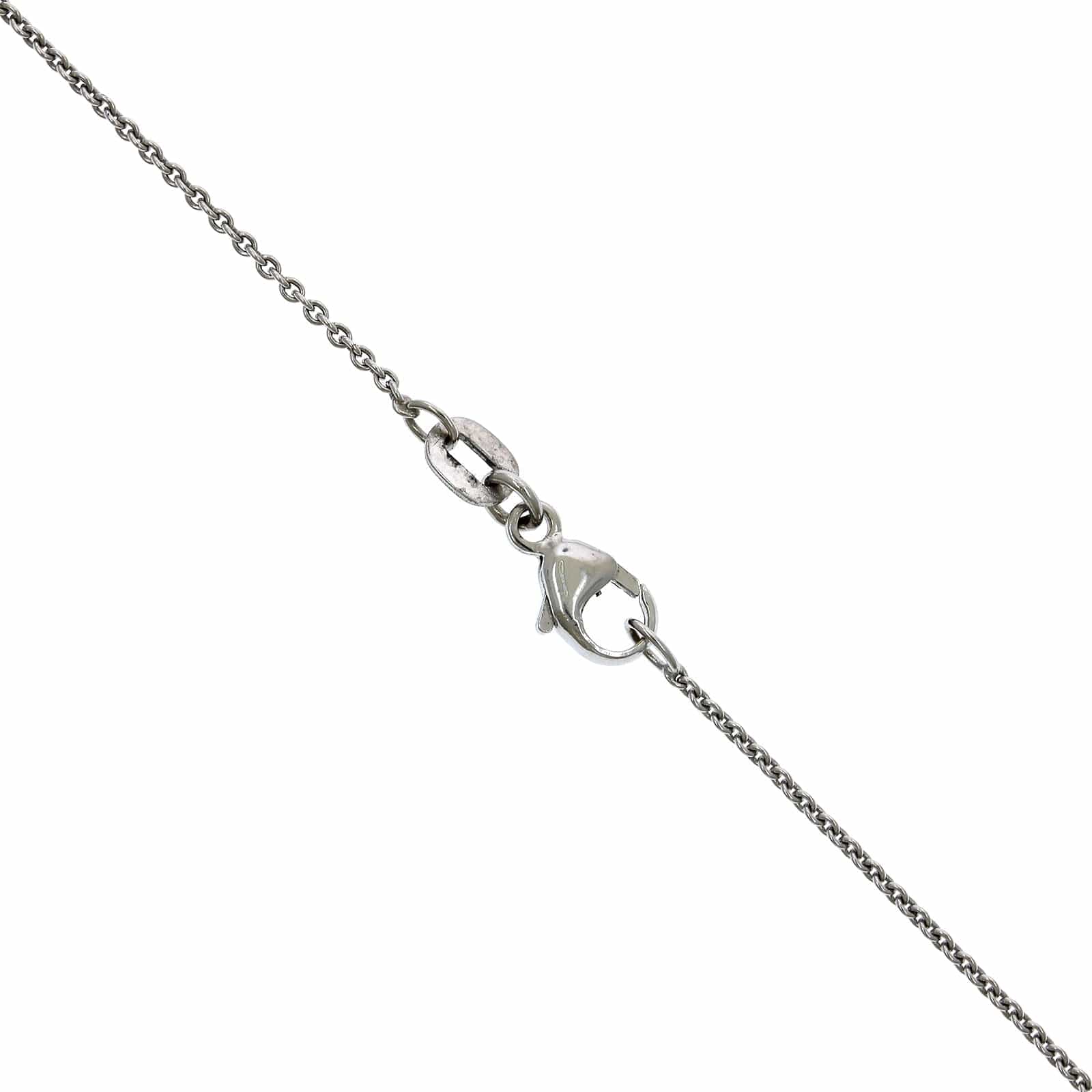 18K White Gold Pear Shape Aquamarine Diamond Halo Pendant