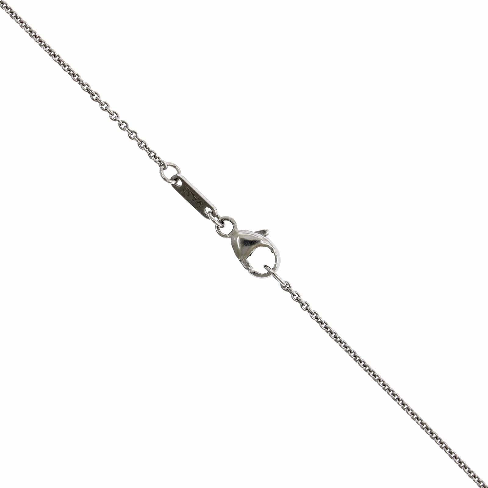 18K White Gold Pear Shape Aquamarine Diamond Halo Pendant