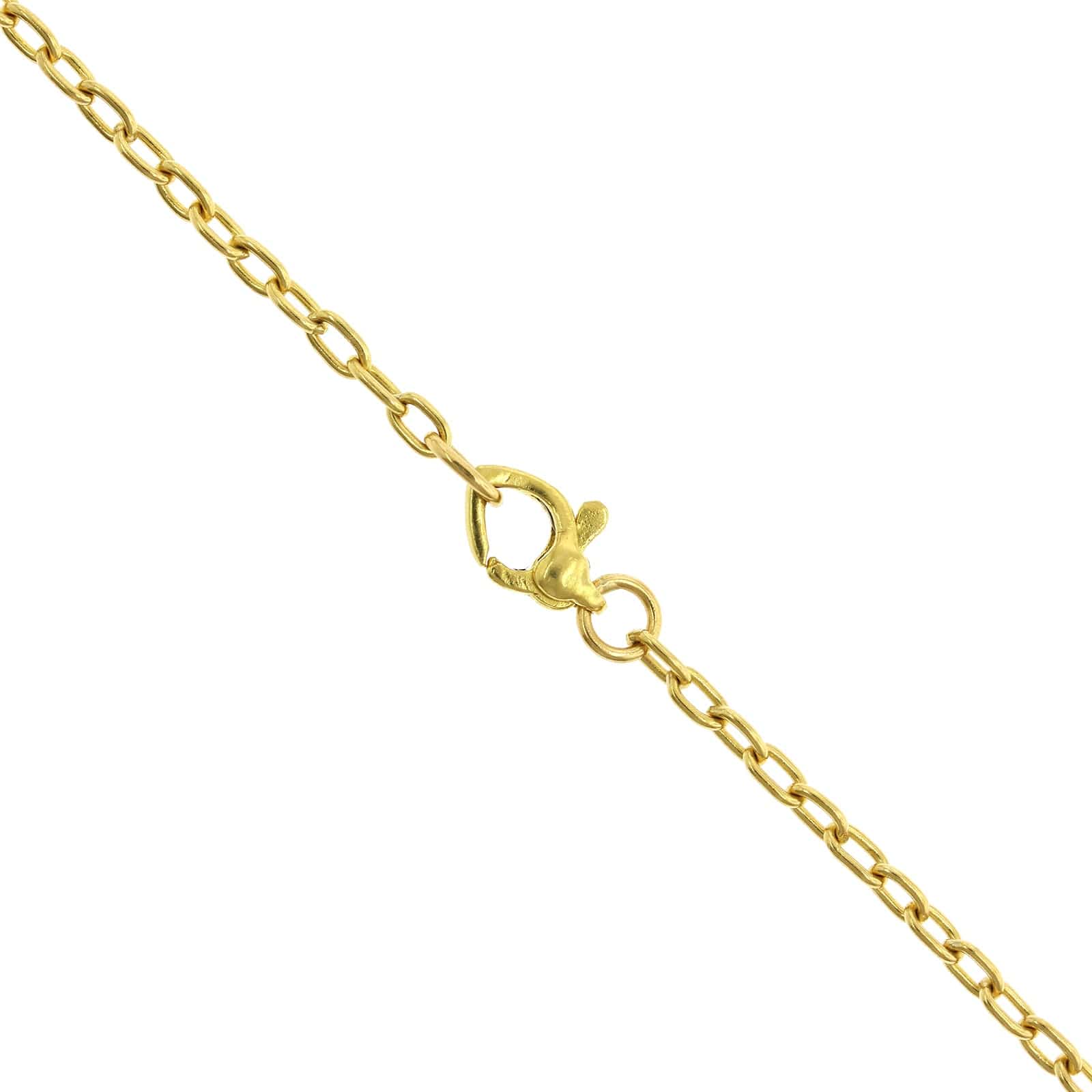 22K Yellow Gold Bezel Set Pear Shape Aquamarine Pendant