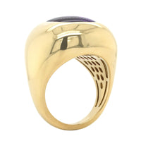 18K Yellow Gold Amethyst Dome Ring