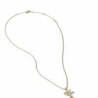 Angelika Cross Necklace in 18K Yellow Gold with Pavé Diamonds