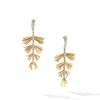 Angelika Fringe Drop Earrings in 18K Yellow Gold with Pavé Diamonds, Yellow Gold, Long's Jewelers