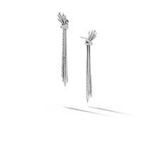Angelika Long Drop Earrings with Pavé Diamonds, Sterling Silver, Long's Jewelers