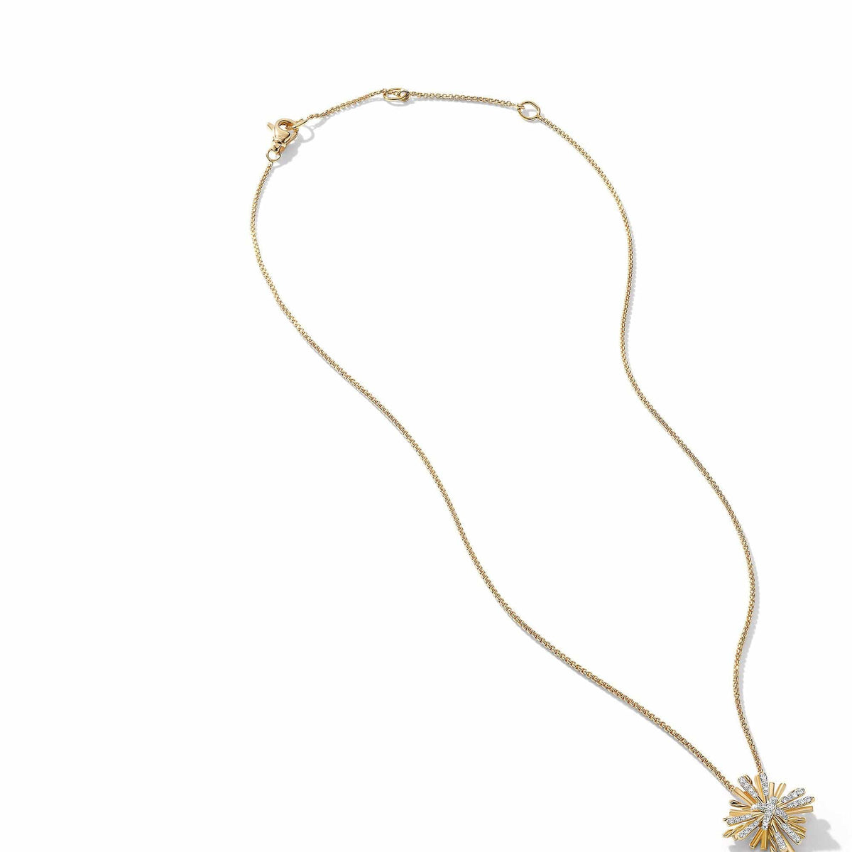 Angelika Maltese Pendant Necklace in 18K Yellow Gold with Pavé Diamonds