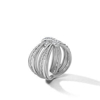 Angelika Maltese Ring with Pavé Diamonds, Sterling Silver, Long's Jewelers