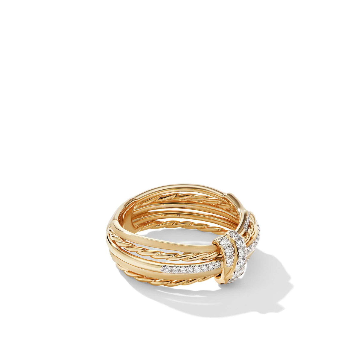 Angelika Ring in 18K Yellow Gold with Pavé Diamonds