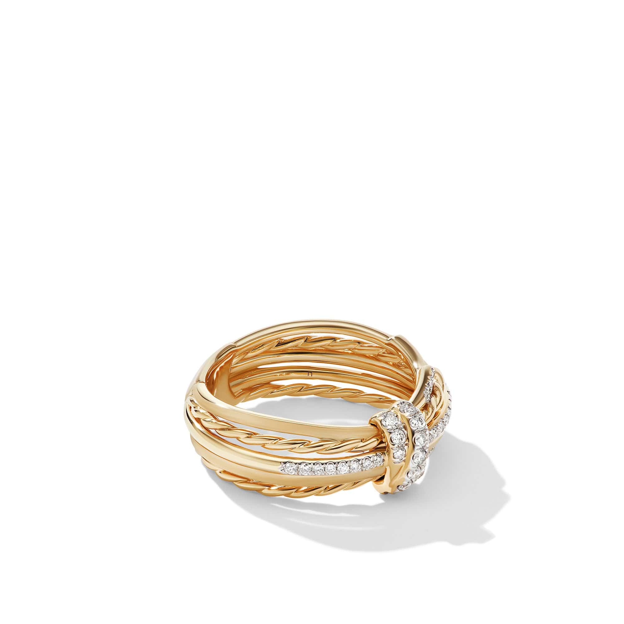 Angelika Ring in 18K Yellow Gold with Pavé Diamonds