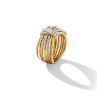 Angelika Ring in 18K Yellow Gold with Pavé Diamonds