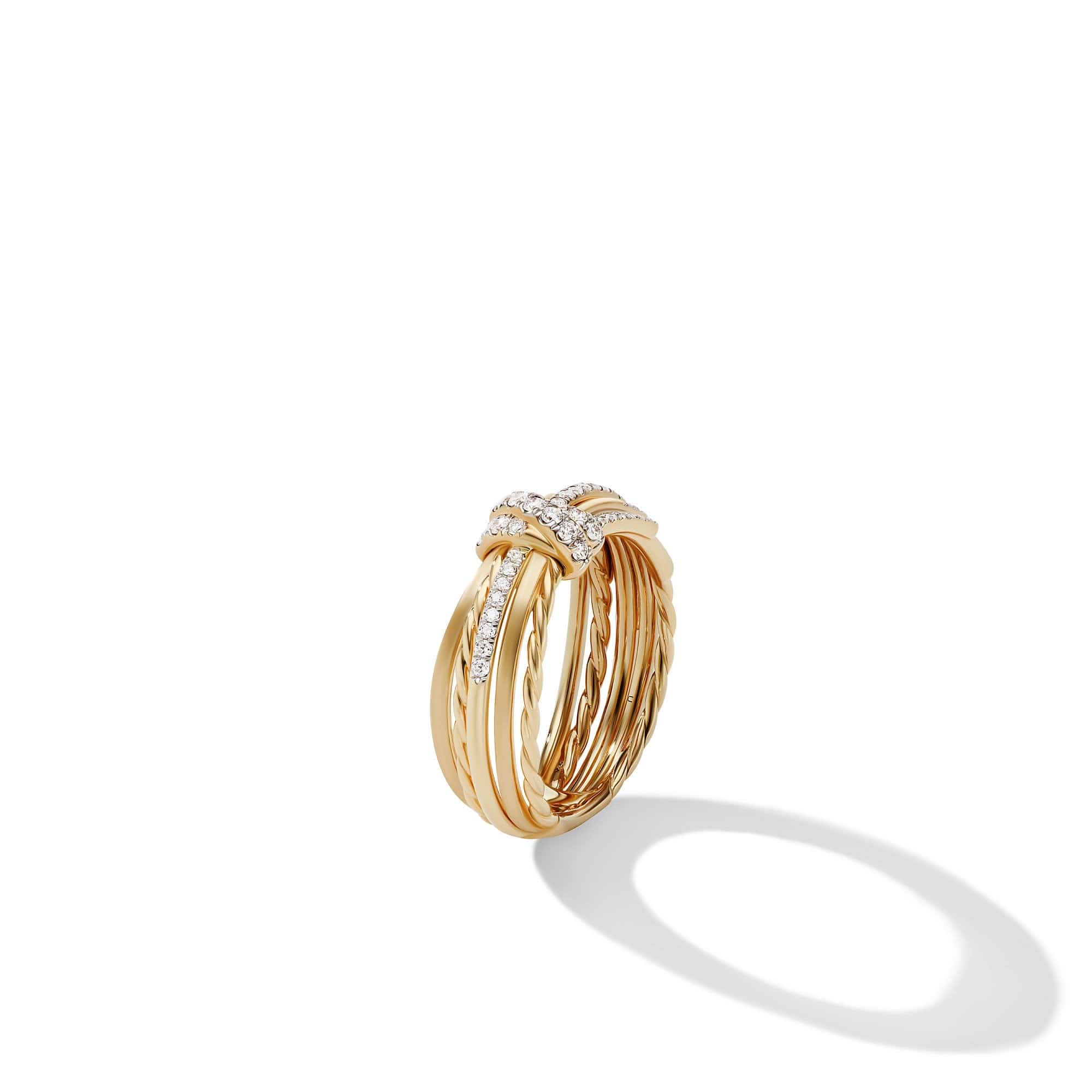 Angelika Ring in 18K Yellow Gold with Pavé Diamonds