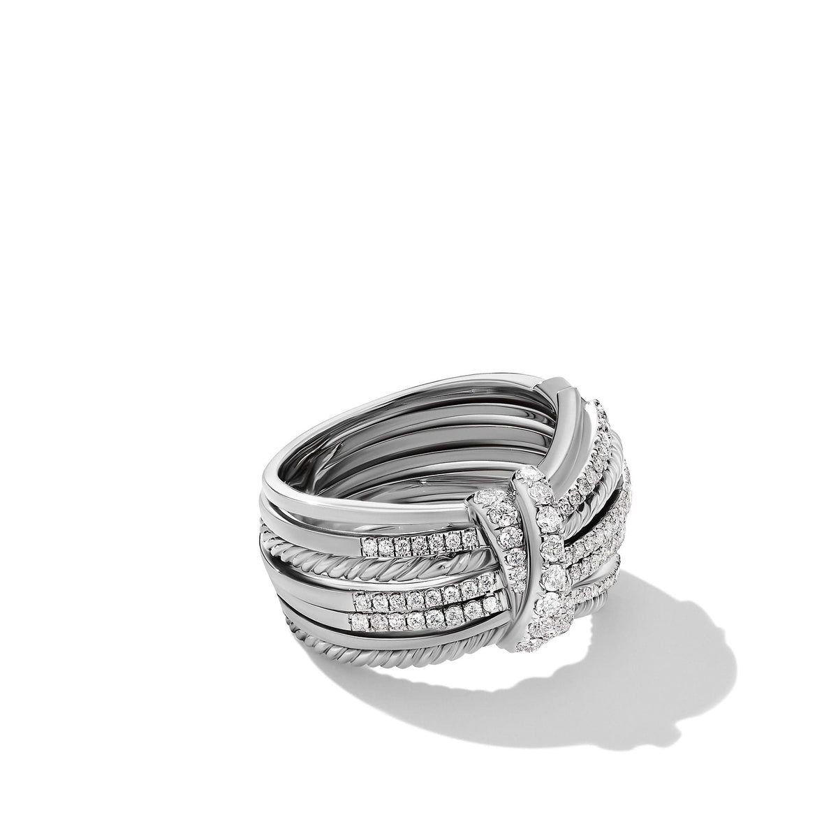 Angelika Ring with Pavé Diamonds, Sterling Silver, Long's Jewelers