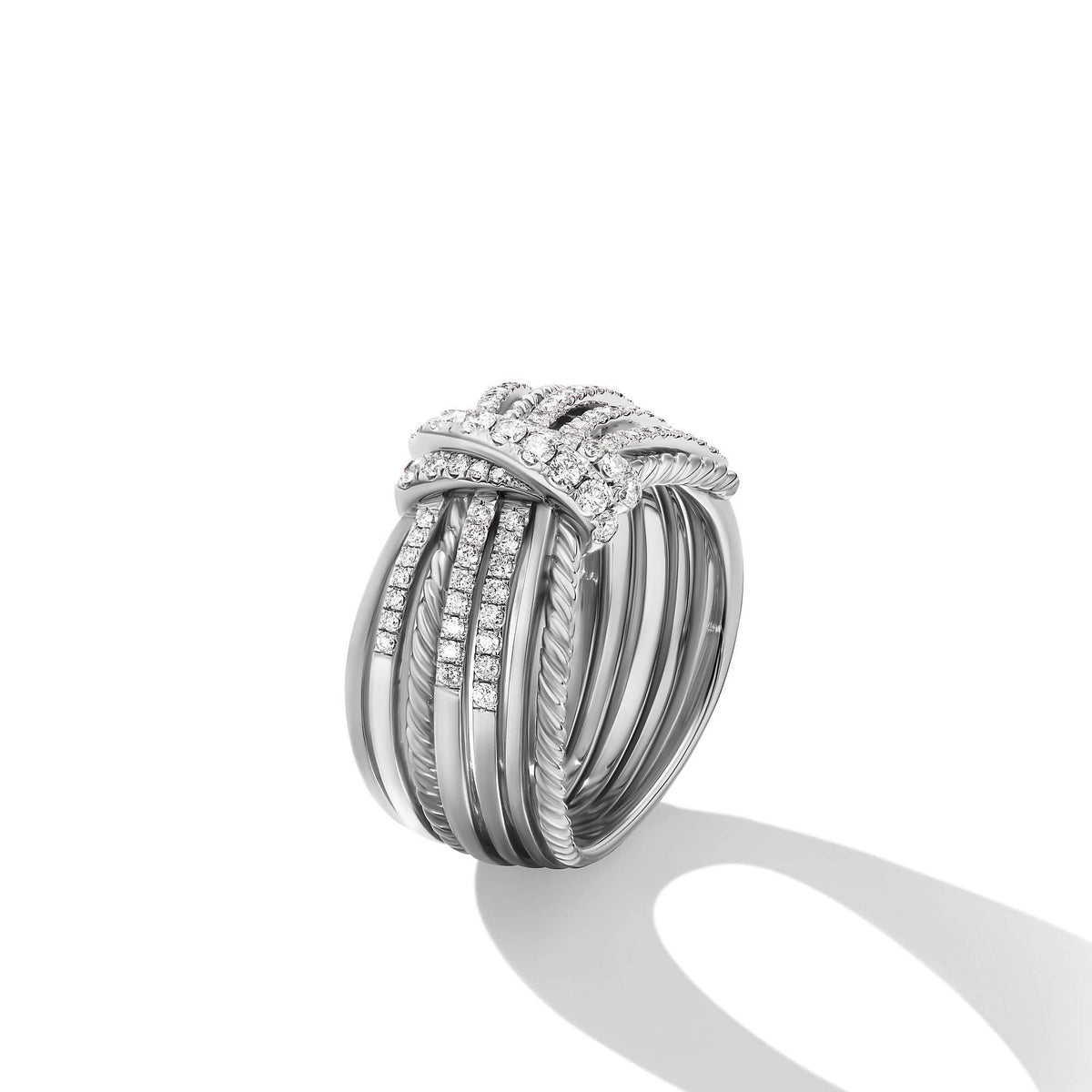 Angelika Ring with Pavé Diamonds, Sterling Silver, Long's Jewelers