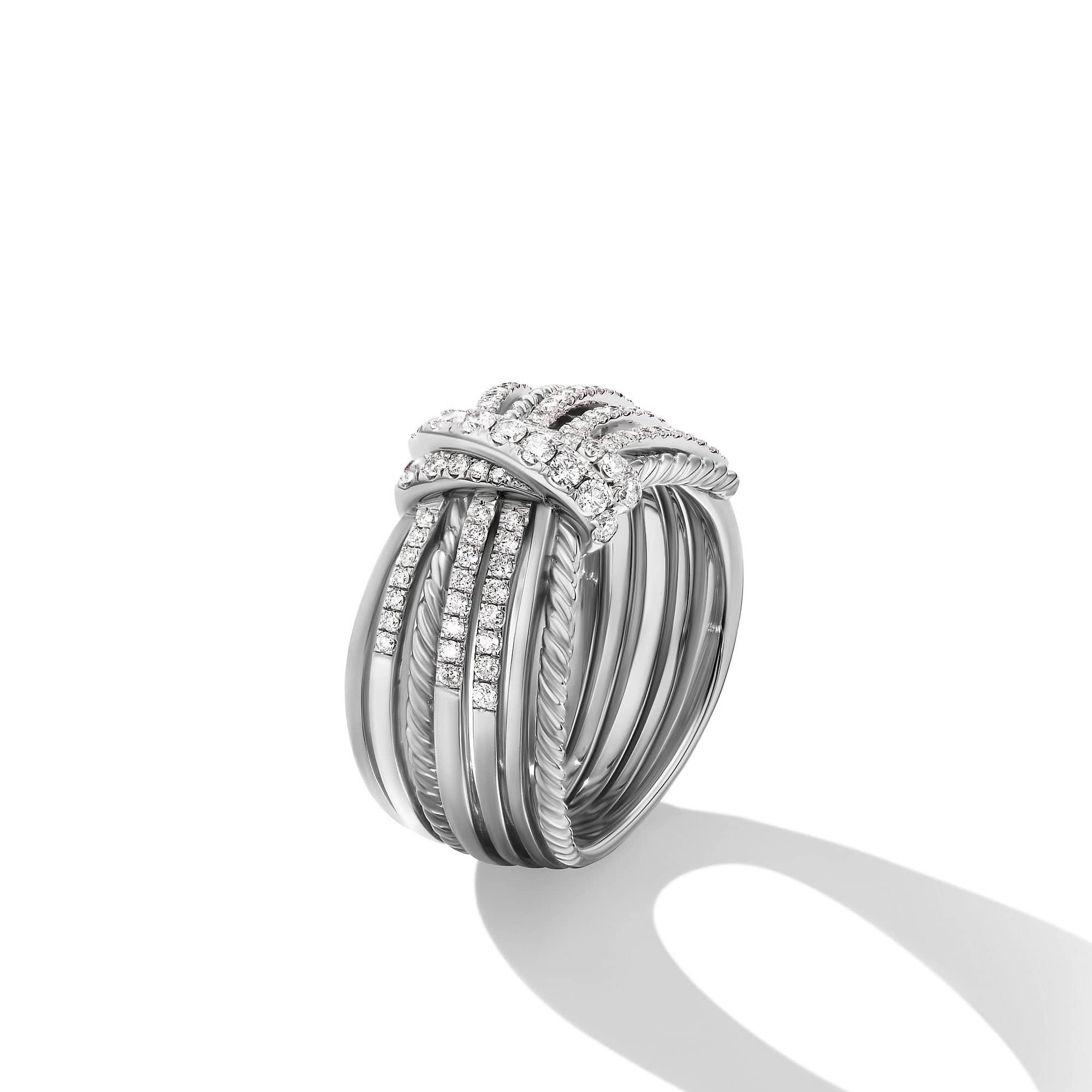 Angelika Ring with Pavé Diamonds, Sterling Silver, Long's Jewelers