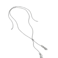 Angelika Tassel Necklace with Pavé Diamonds, Sterling Silver, Long's Jewelers