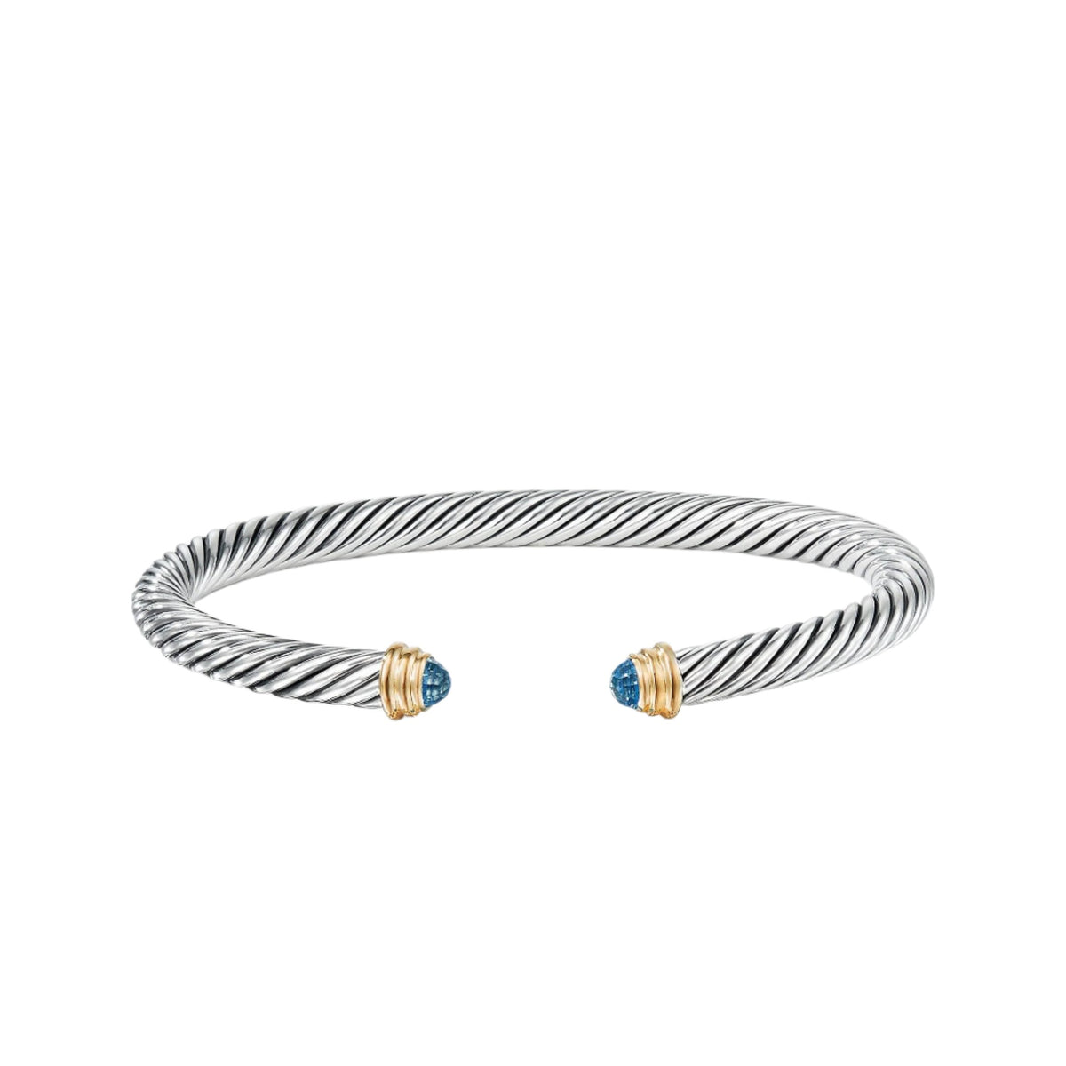 Cable Classics Bracelet with Blue Topaz and Gold