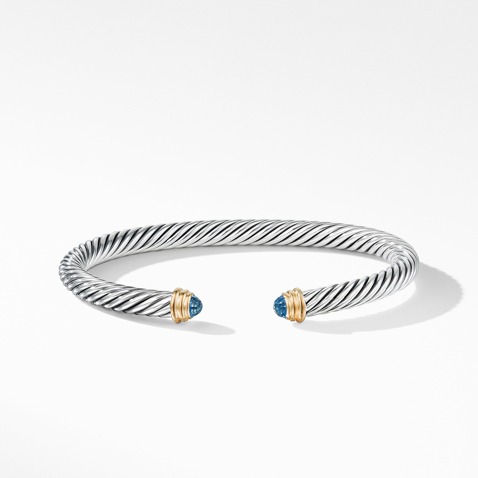 Cable Classics Bracelet with Blue Topaz and Gold