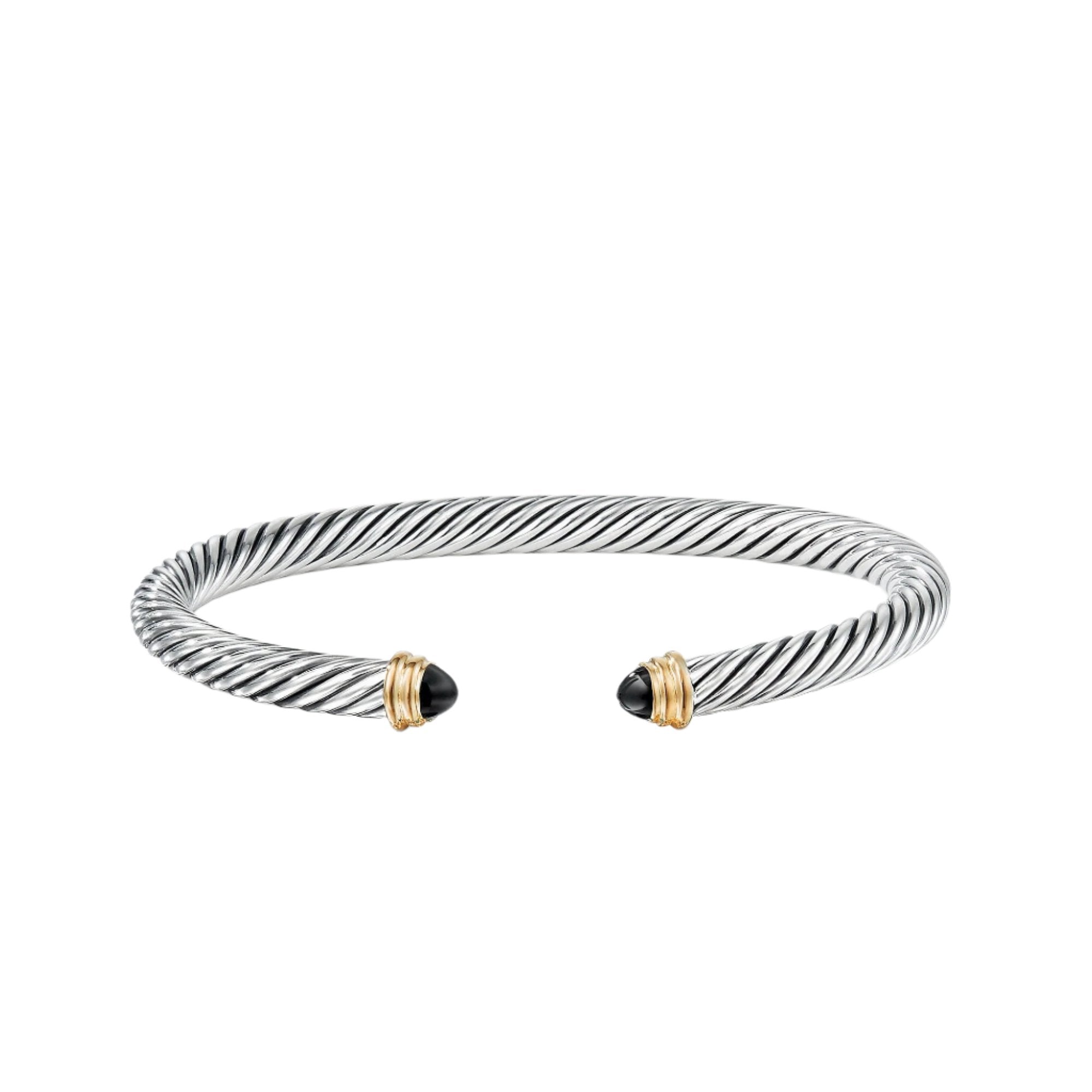 Cable Classics Bracelet with Black Onyx and Gold