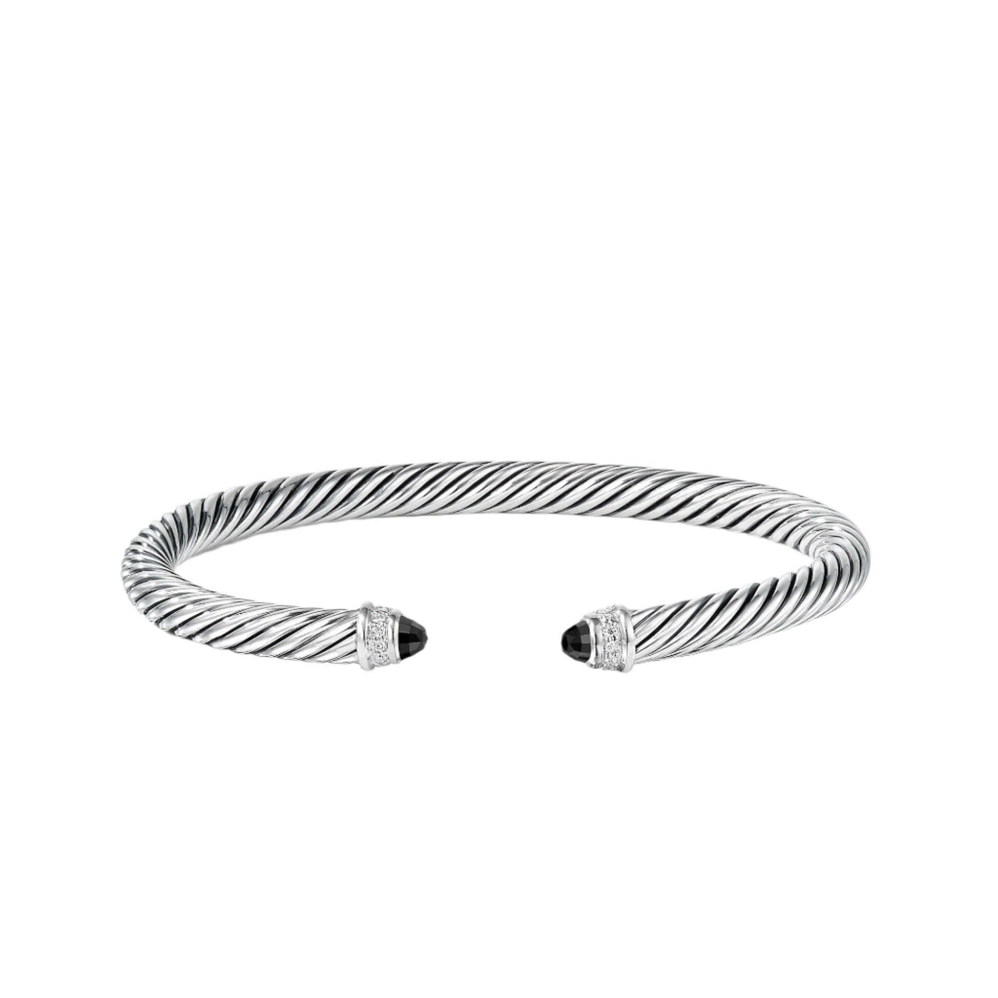 Cable Classics Bracelet with Black Onyx and Diamonds