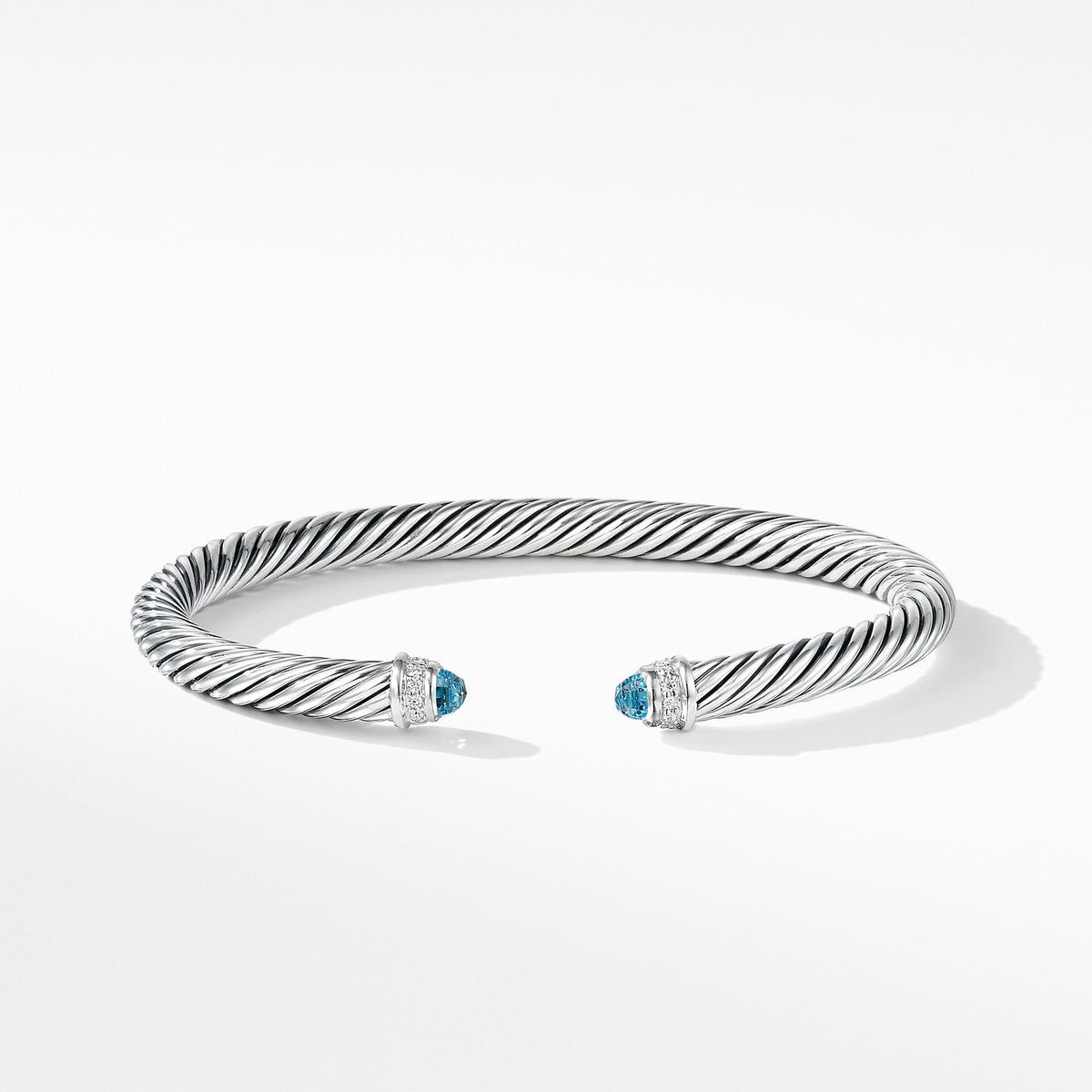 Cable Classics Bracelet with Blue Topaz and Diamonds