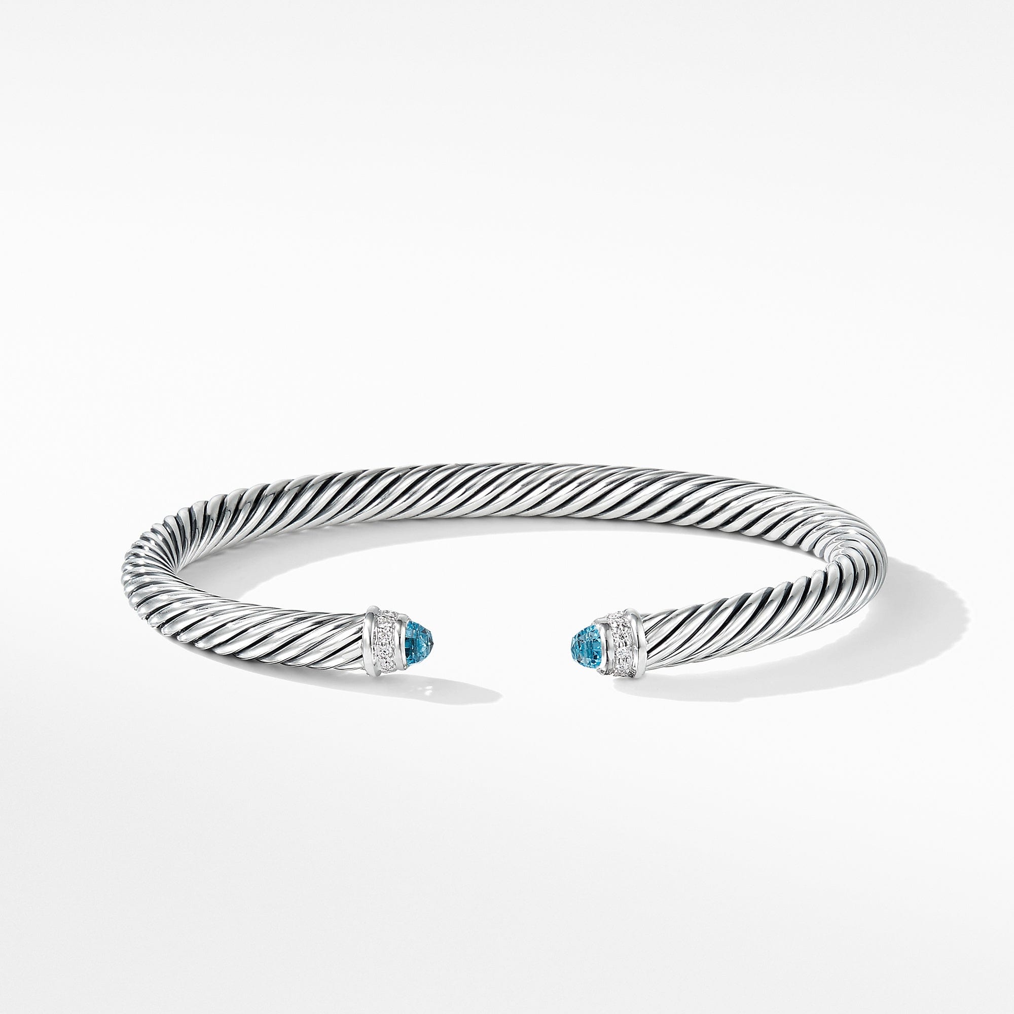 Cable Classics Bracelet with Blue Topaz and Diamonds