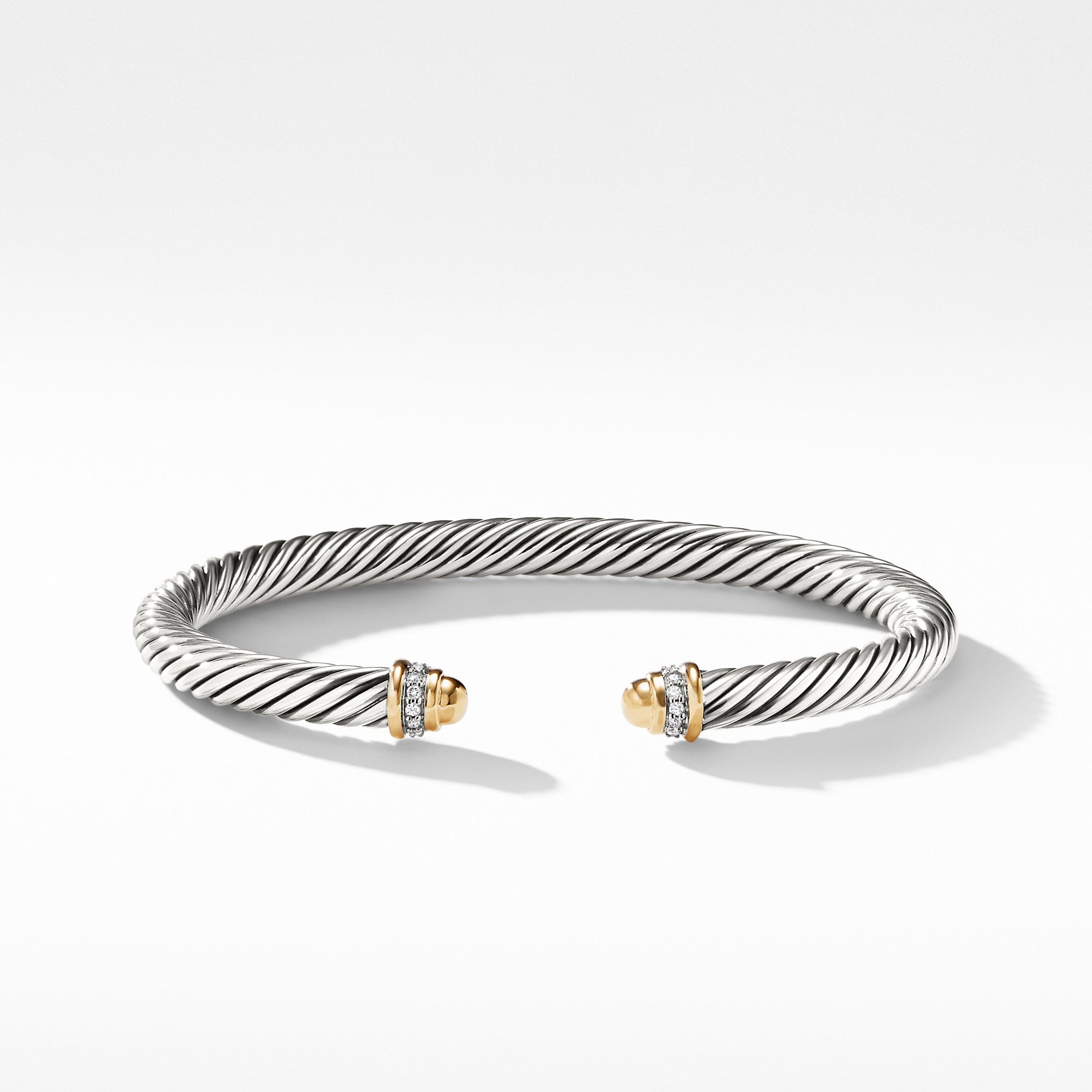 Cable Classics Bracelet with Gold Domes and Diamonds