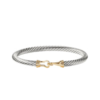 Cable Buckle Bracelet with Gold