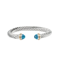 Bracelet with Blue topaz and 14K Gold