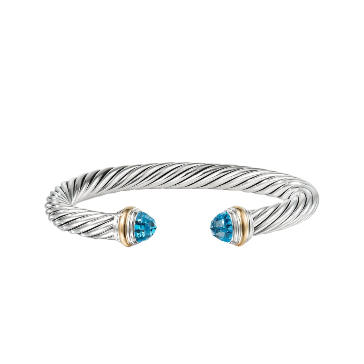 Bracelet with Blue topaz and 14K Gold