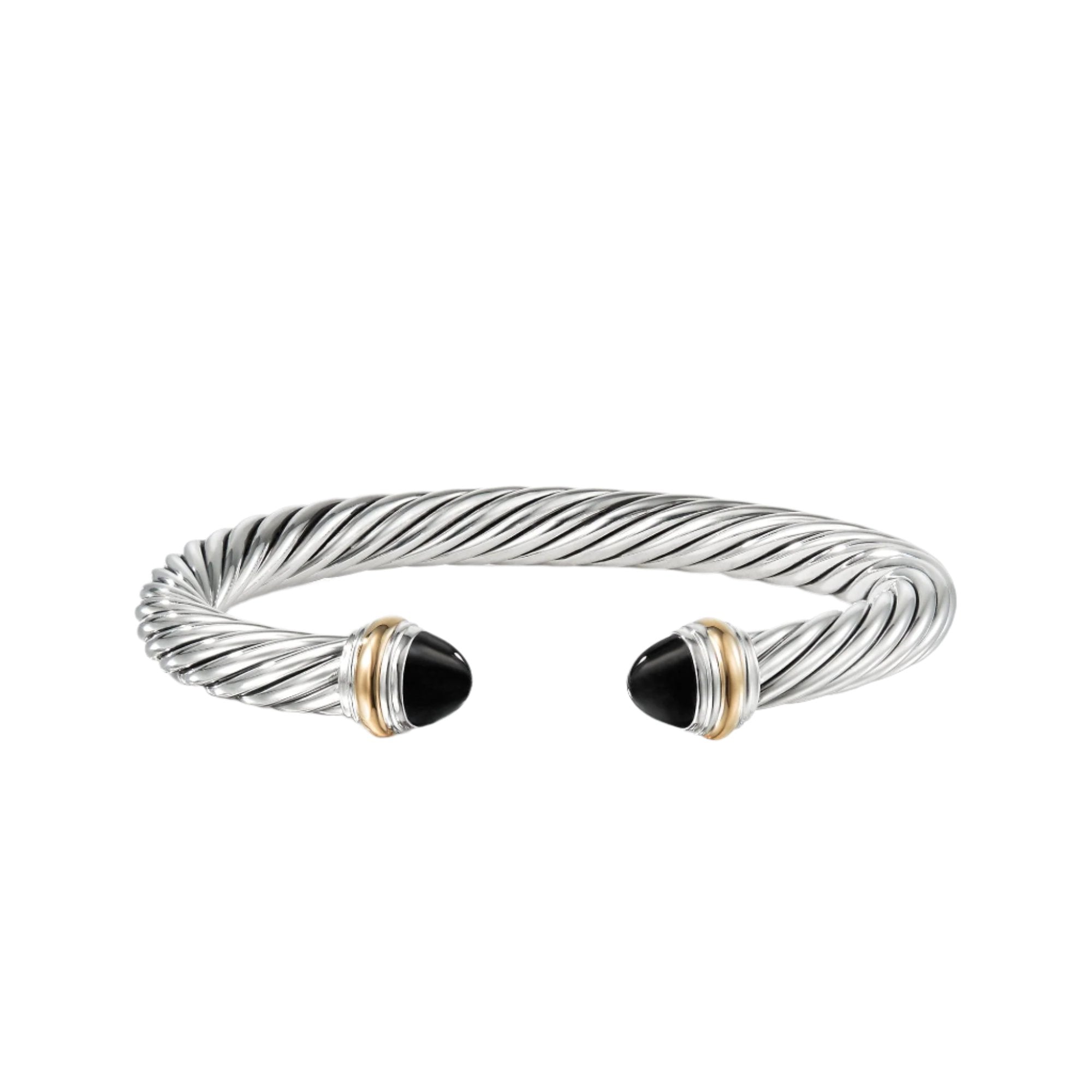 Bracelet with Black Onyx and 14K Gold