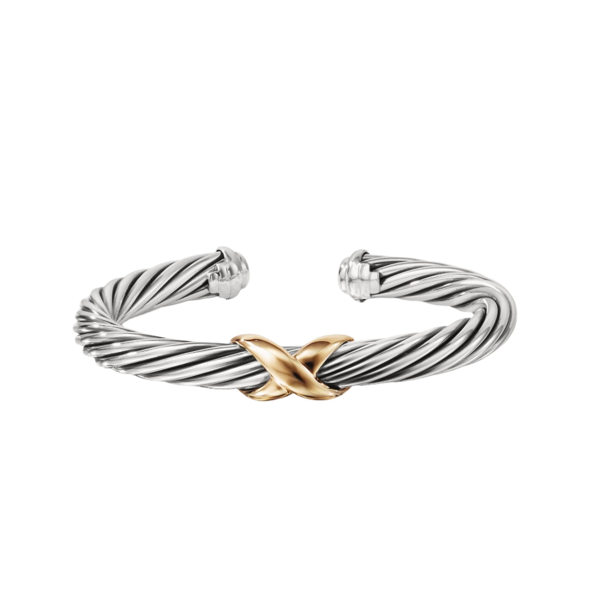 X Bracelet with Gold