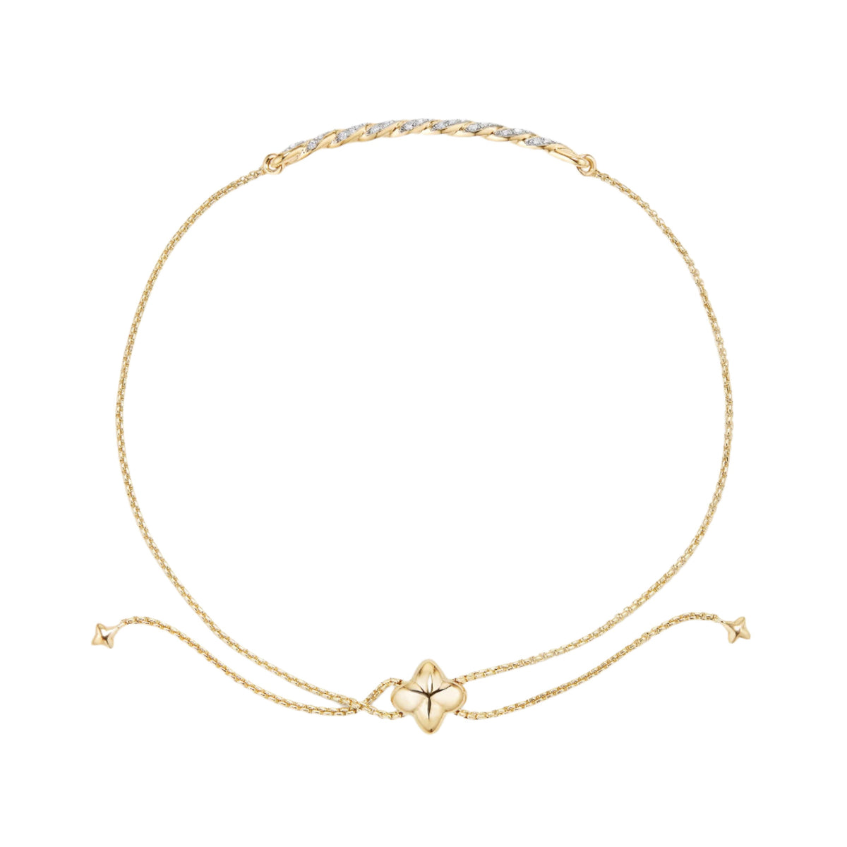 Paveflex Station Bracelet with Diamonds in 18K Gold