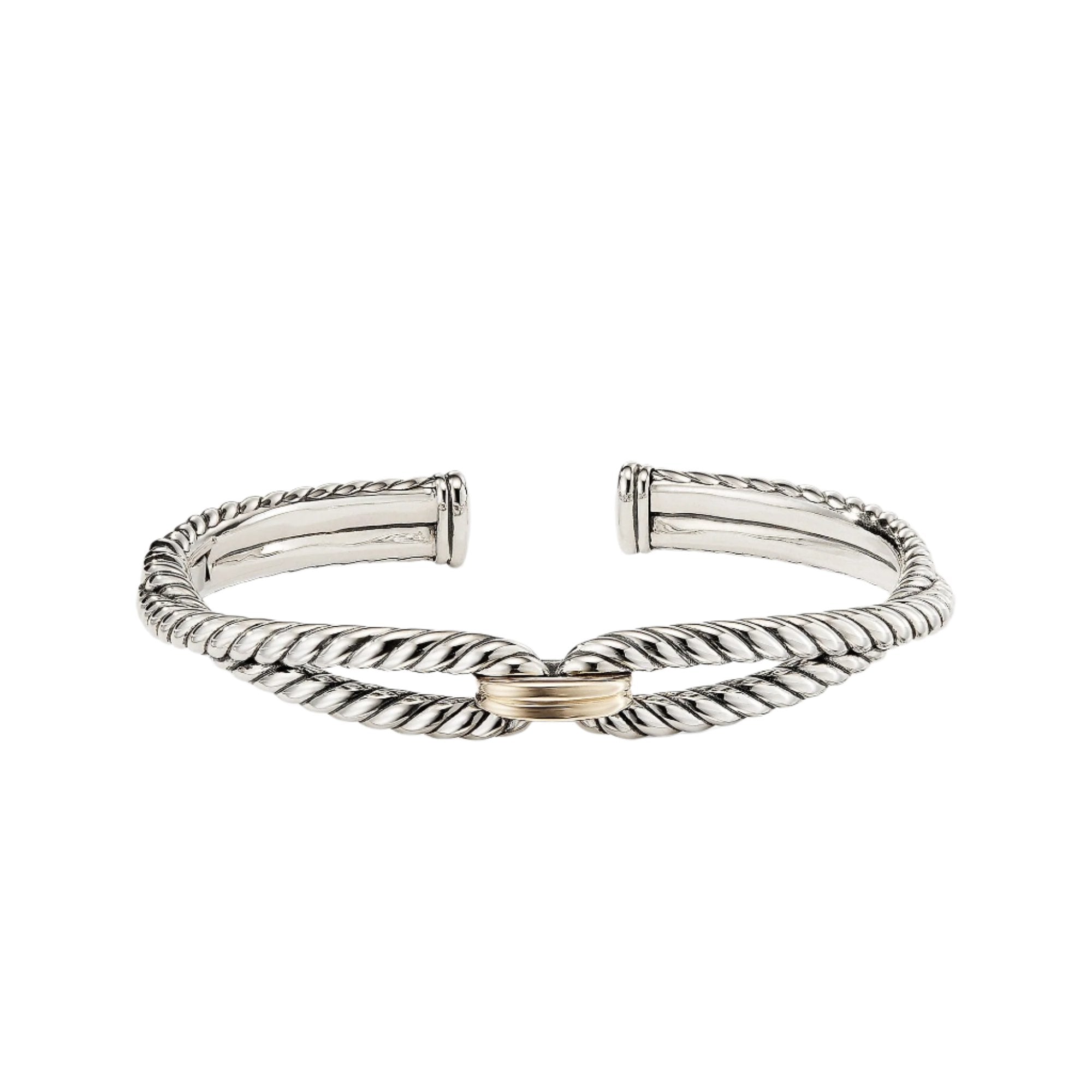 Cable Loop Bracelet with 18K Gold