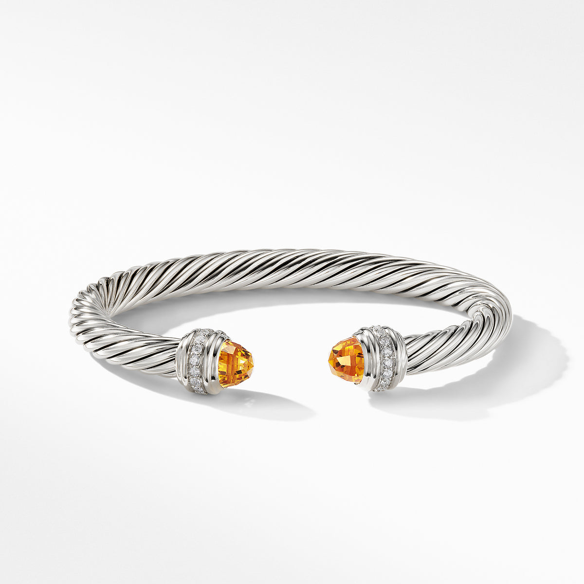 Cable Bracelet with Citrine and Diamonds