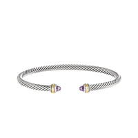 Cable Classic Bracelet with Amethyst and 18K Yellow Gold