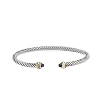 Cable Classic Bracelet with Black Onyx and 18K Yellow Gold