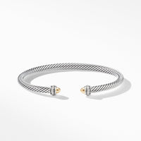 Cable Classic Bracelet with 18K Yellow Gold Domes and Diamonds