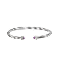 Cable Classic Bracelet with Amethyst and Diamonds