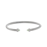 Cable Classic Bracelet with Prasiolite and Diamonds