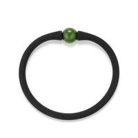 Spiritual Beads Stone Rubber Bracelet with Nephrite Jade
