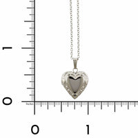 Sterling Silver Child's Floral Heart Locket Necklace
