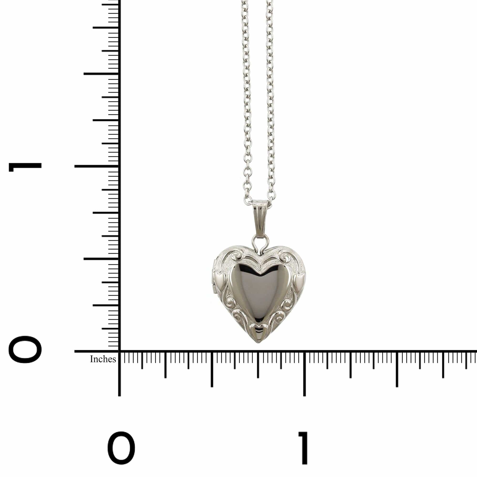 Sterling Silver Child's Floral Heart Locket Necklace