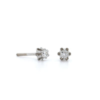 14K White Gold Child's Diamond Stud Earrings