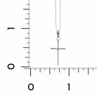 14K White Gold Child's Cross Necklace