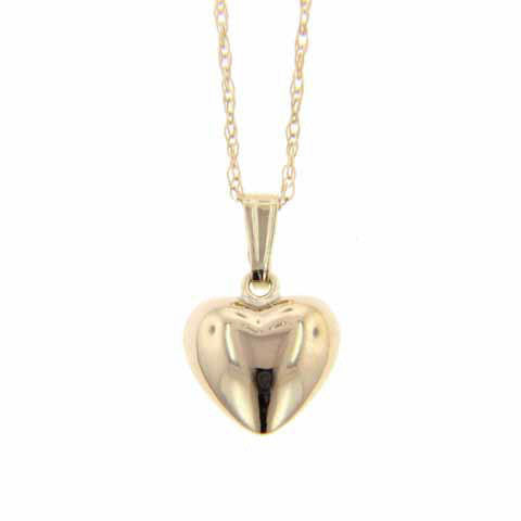 14K Child's Yellow Gold Heart Necklace