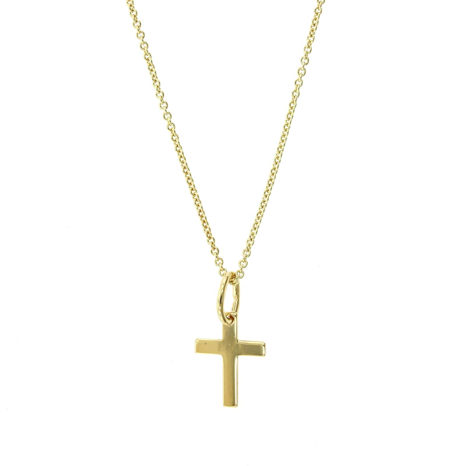 14K Yellow Gold Cross Pendant