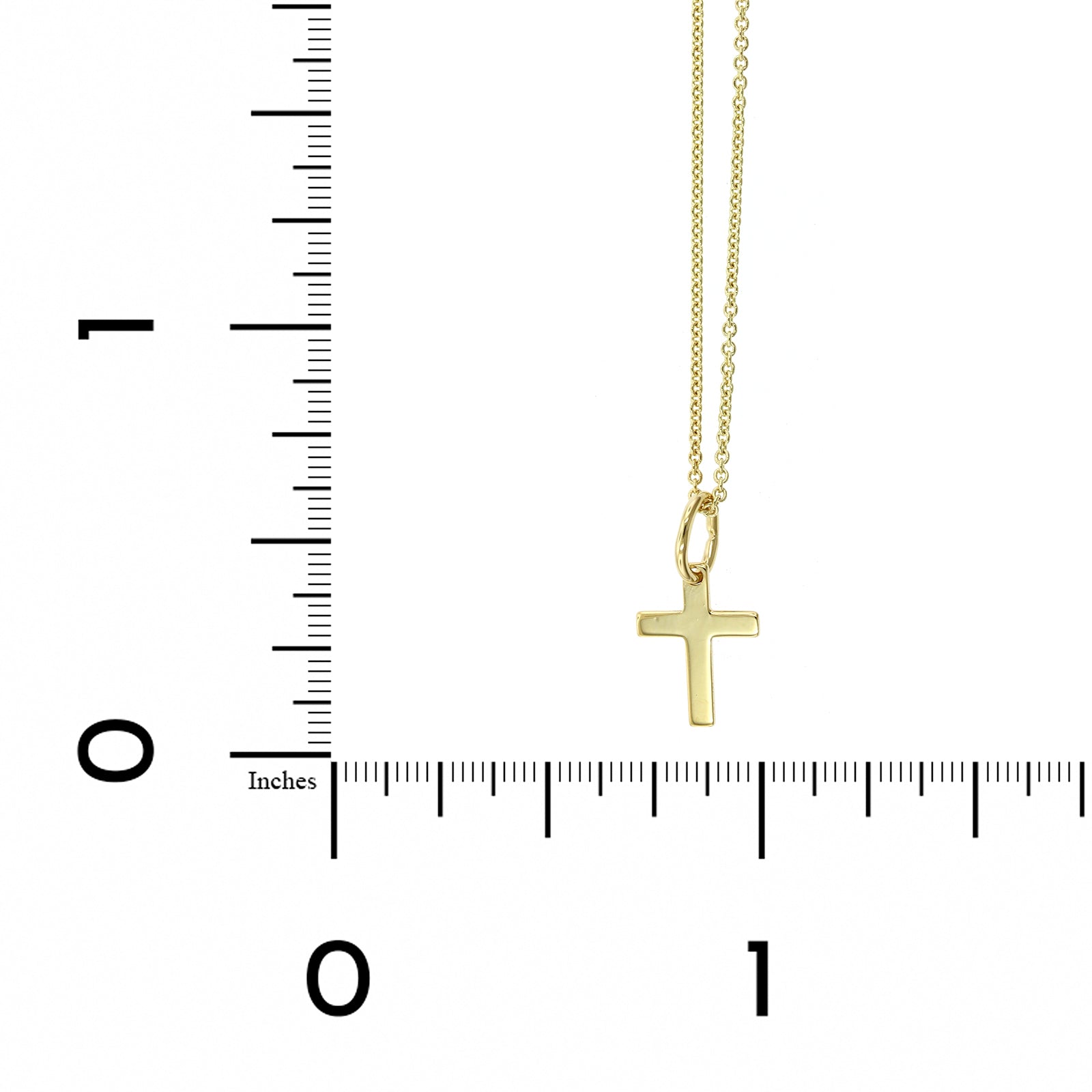 14K Yellow Gold Cross Pendant