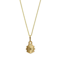14K Yellow Gold Pink Ladybug Pendant