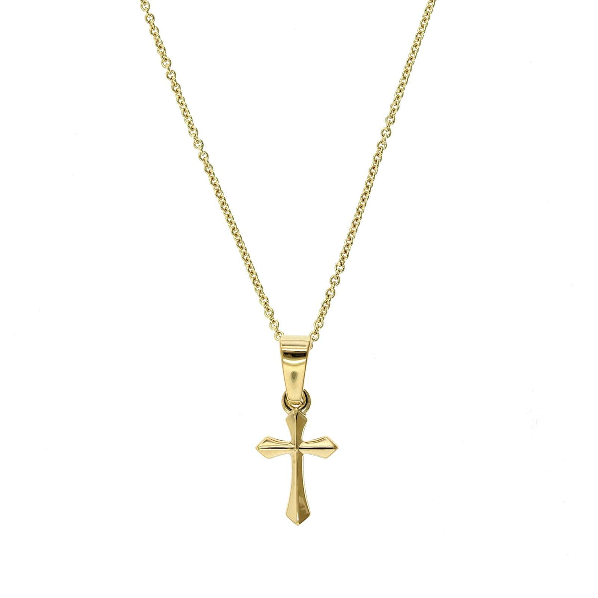 14K Yellow Gold Cross Pendant