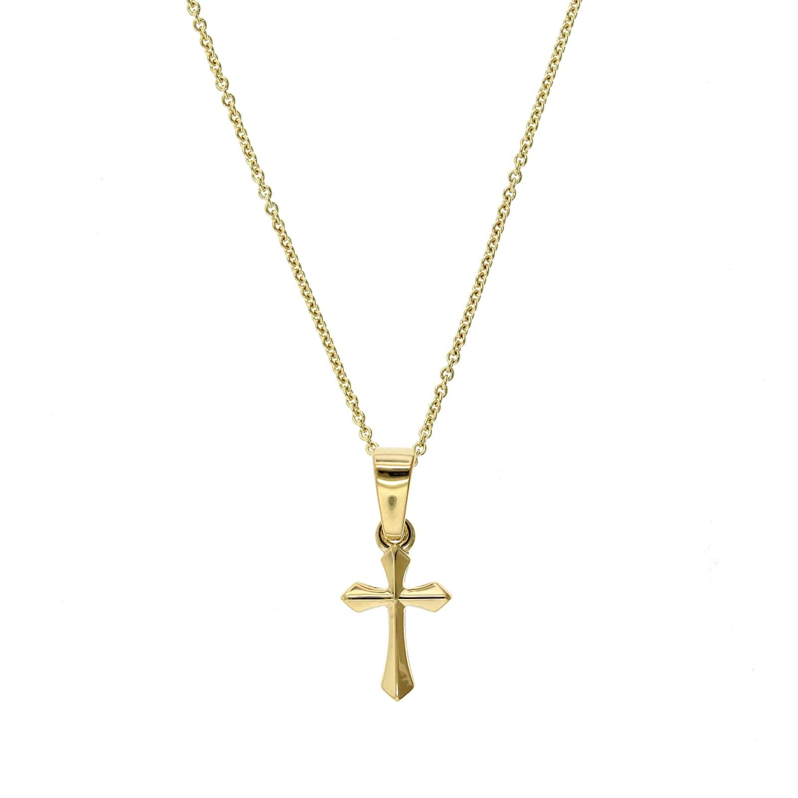 14K Yellow Gold Cross Pendant