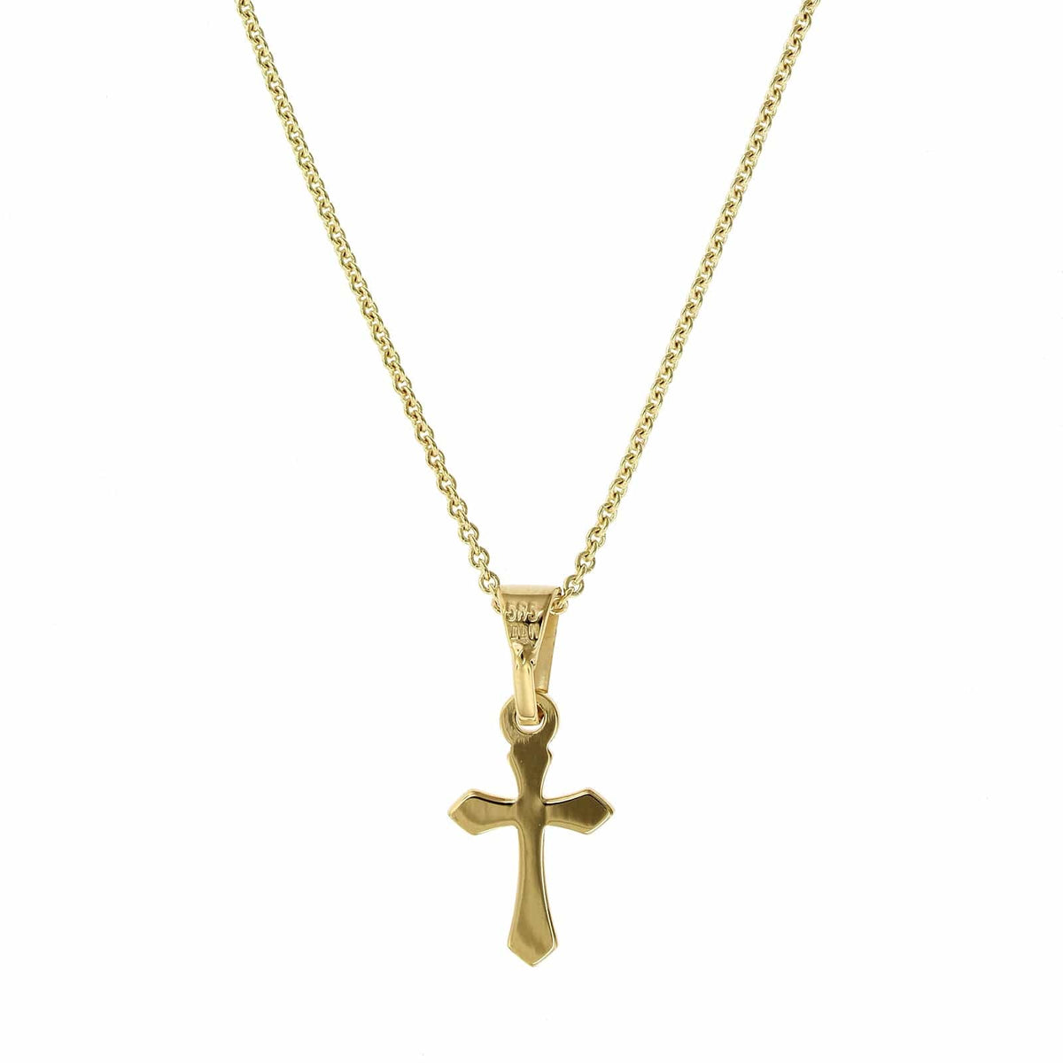 14K Yellow Gold Cross Pendant
